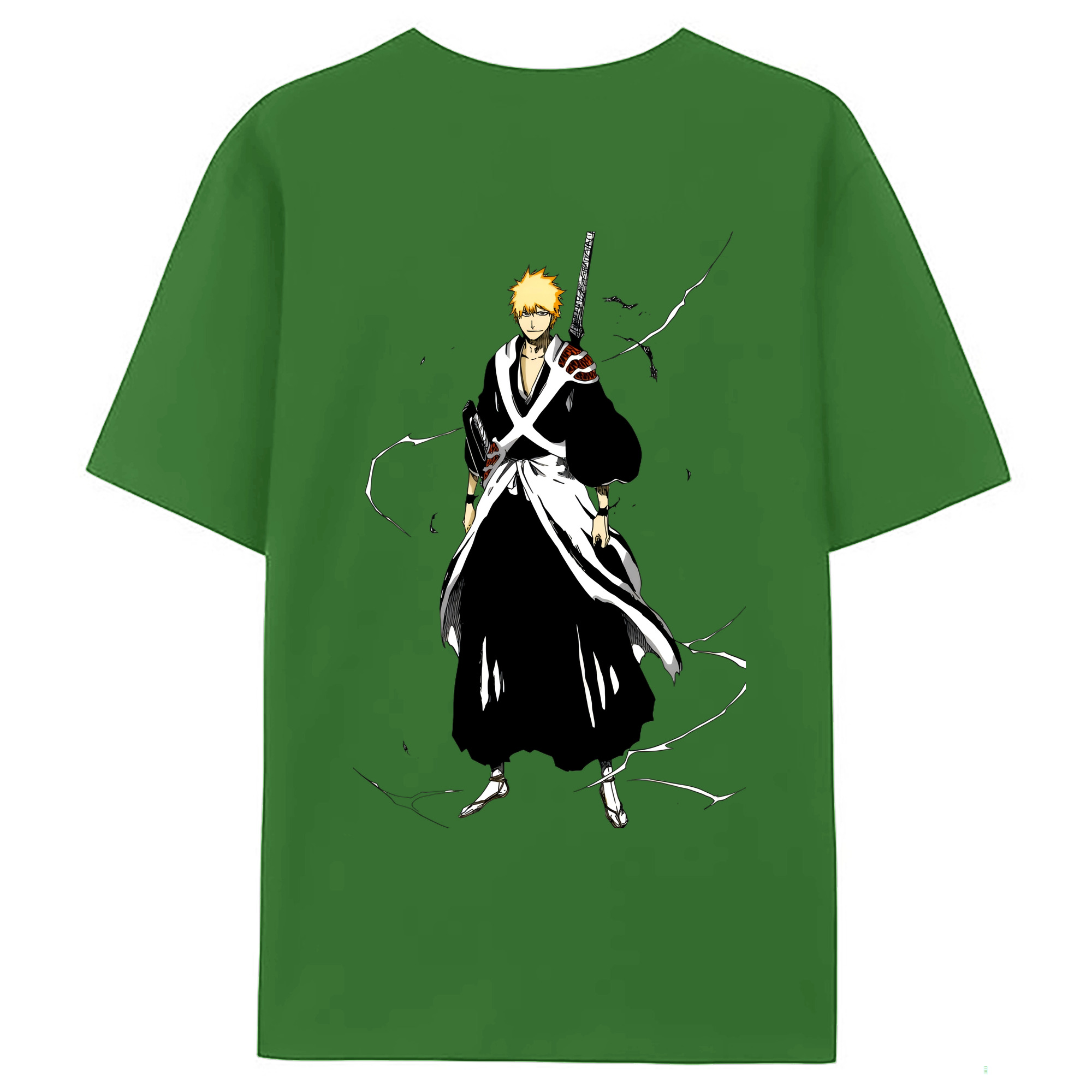 （画像用） ブリーチ 黒崎一護（くろさき いちご）BLEACH Kurosaki Ichigo レディース半袖Tシャツ(バックプリント)